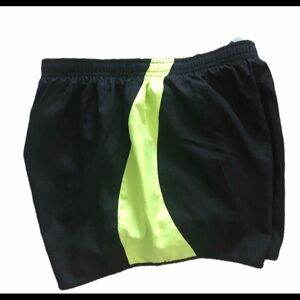 New Balance Running Track Shorts Black Lime Green Sz. S Sports Jogging